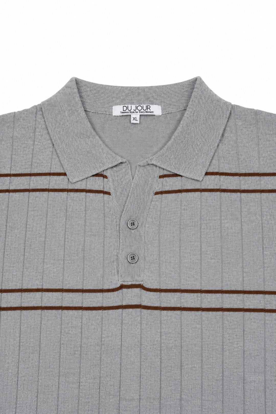 Striped Button Down Women Polo Shirt