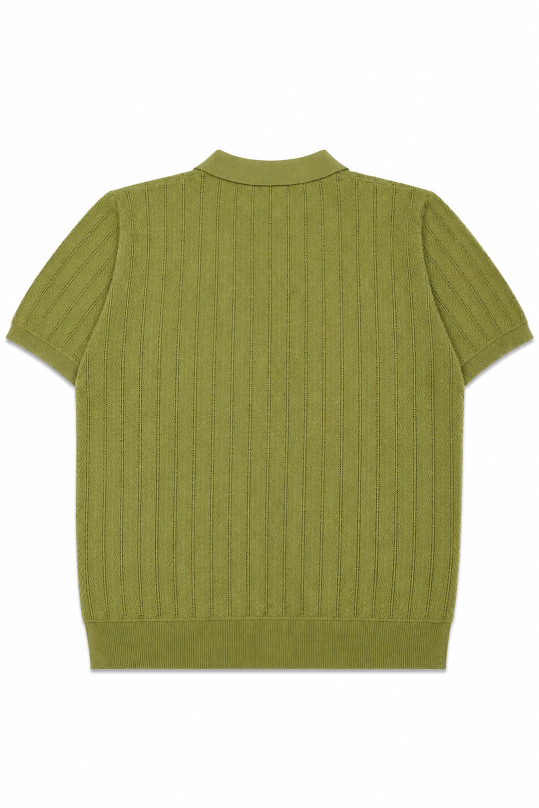 Knitted Button Down Men Polo Shirt