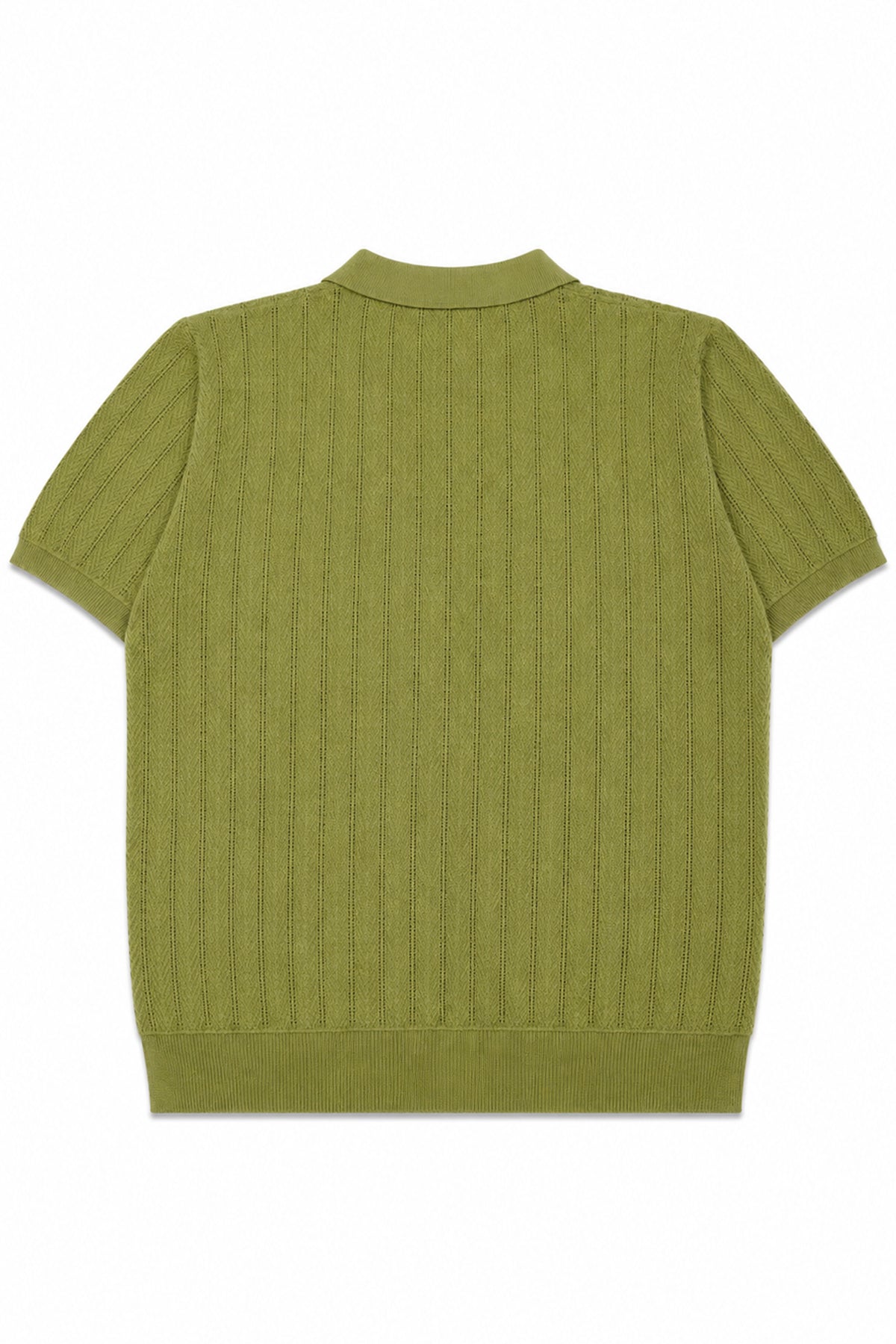 Knitted Button Down Men Polo Shirt