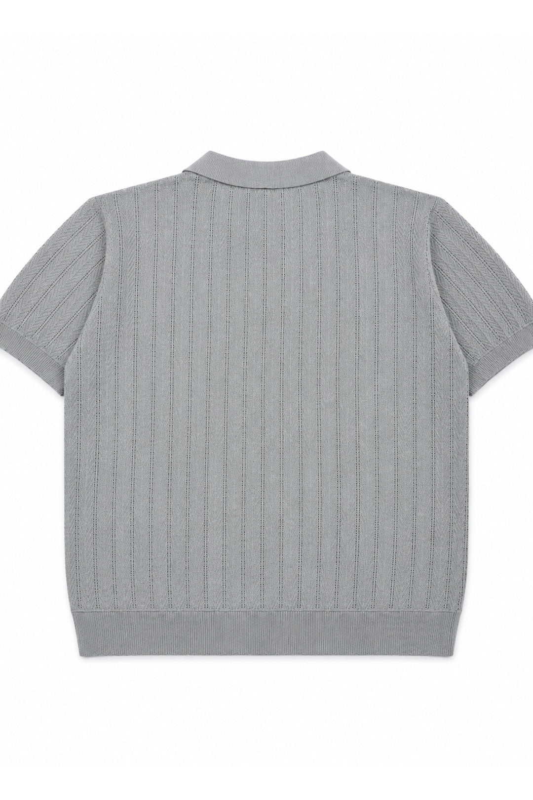 Knitted Button Down Men Polo Shirt