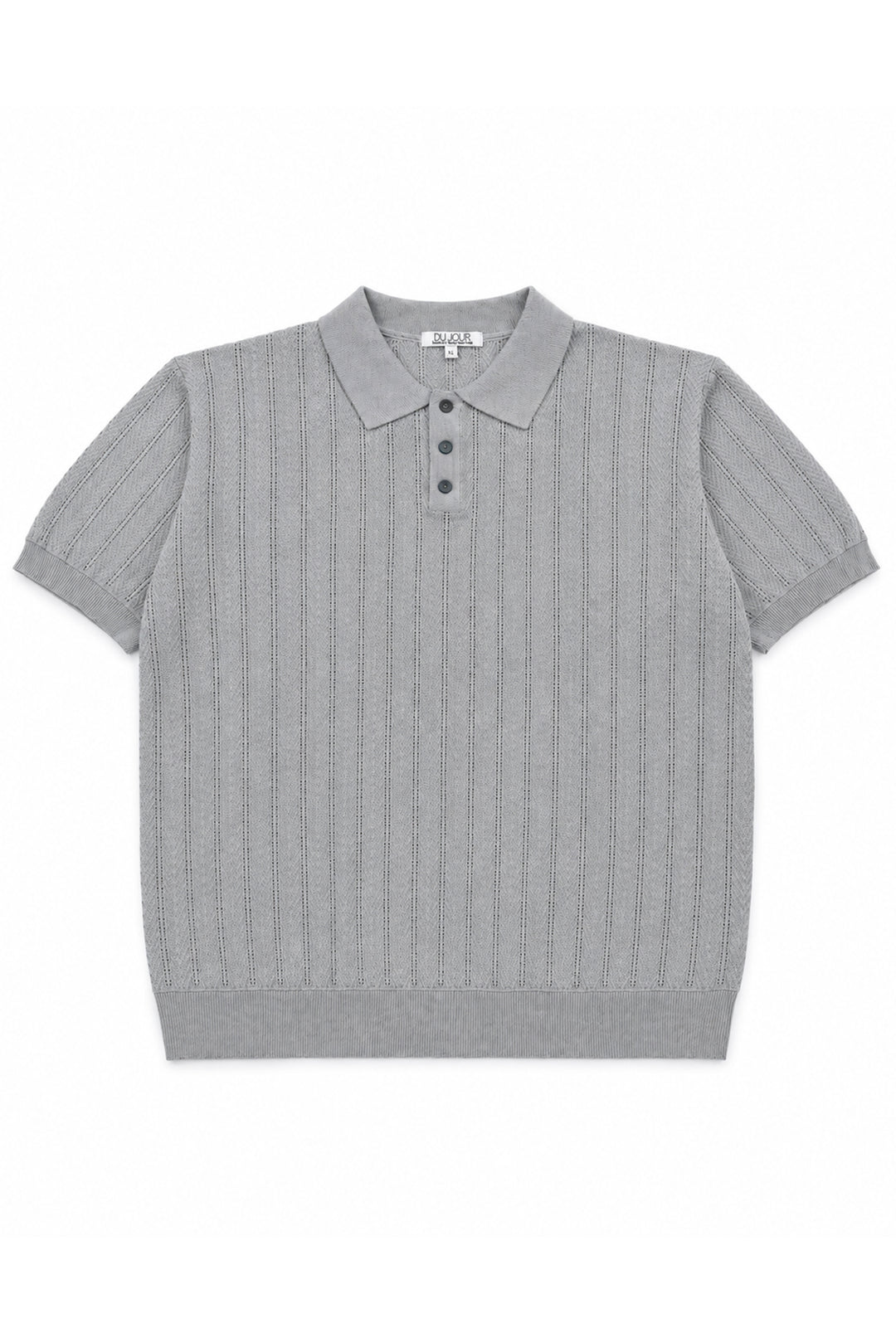 Knitted Button Down Men Polo Shirt