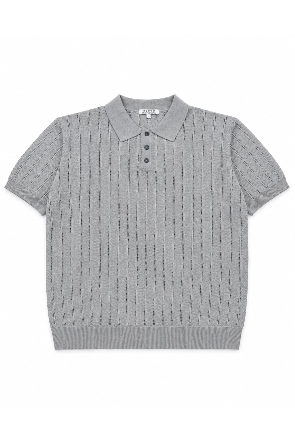 Knitted Button Down Men Polo Shirt