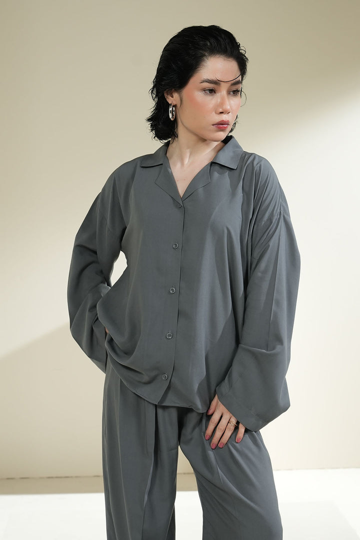 GREY CUBAN CO-ORD SET