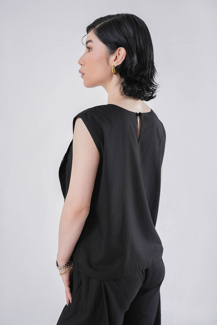 BLACK SLEEVELESS CO-ORD SET