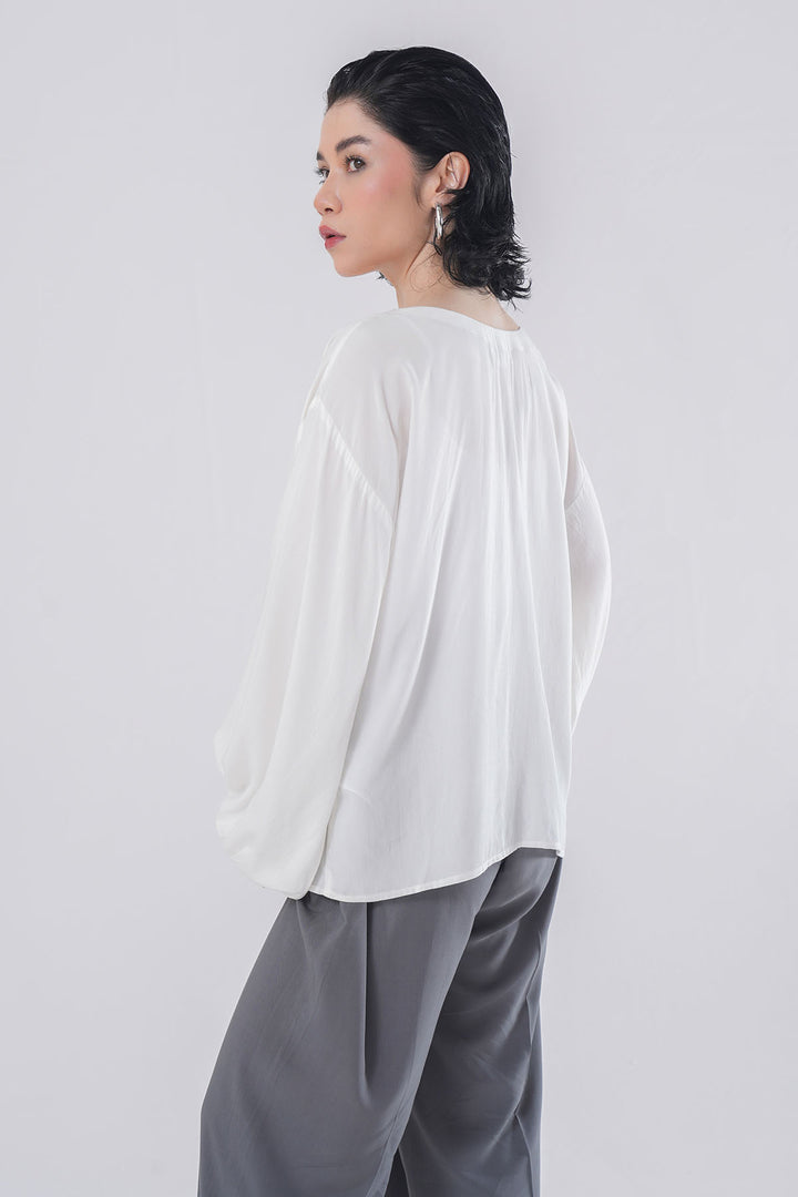 LINEN WHITE SHIRT WITH TIES