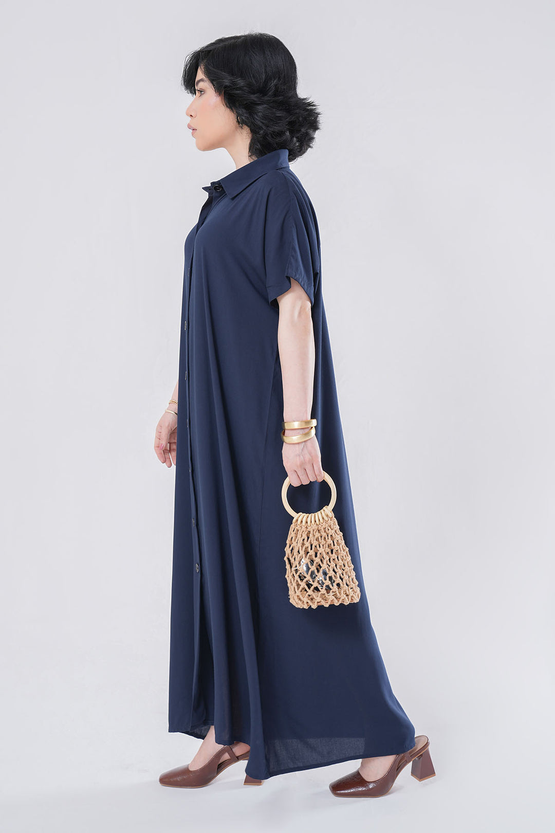 LOOSE FIT KIMONO STYLE LONG DRESS