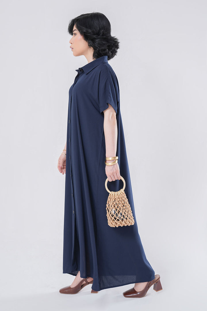 LOOSE FIT KIMONO STYLE LONG DRESS
