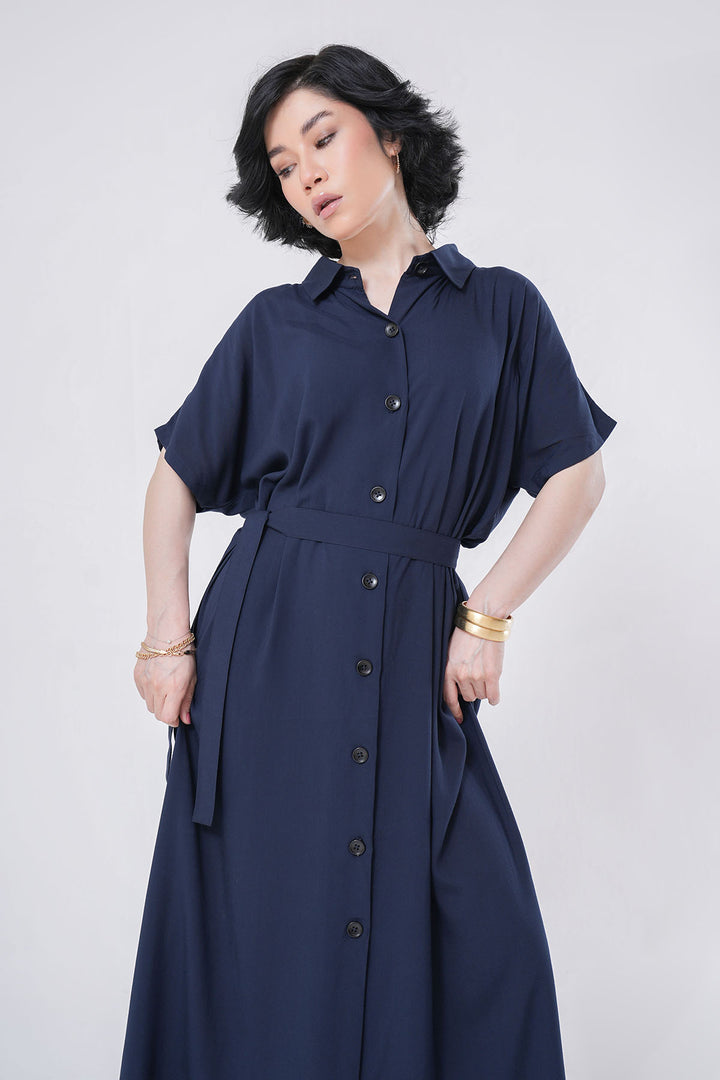 LOOSE FIT KIMONO STYLE LONG DRESS