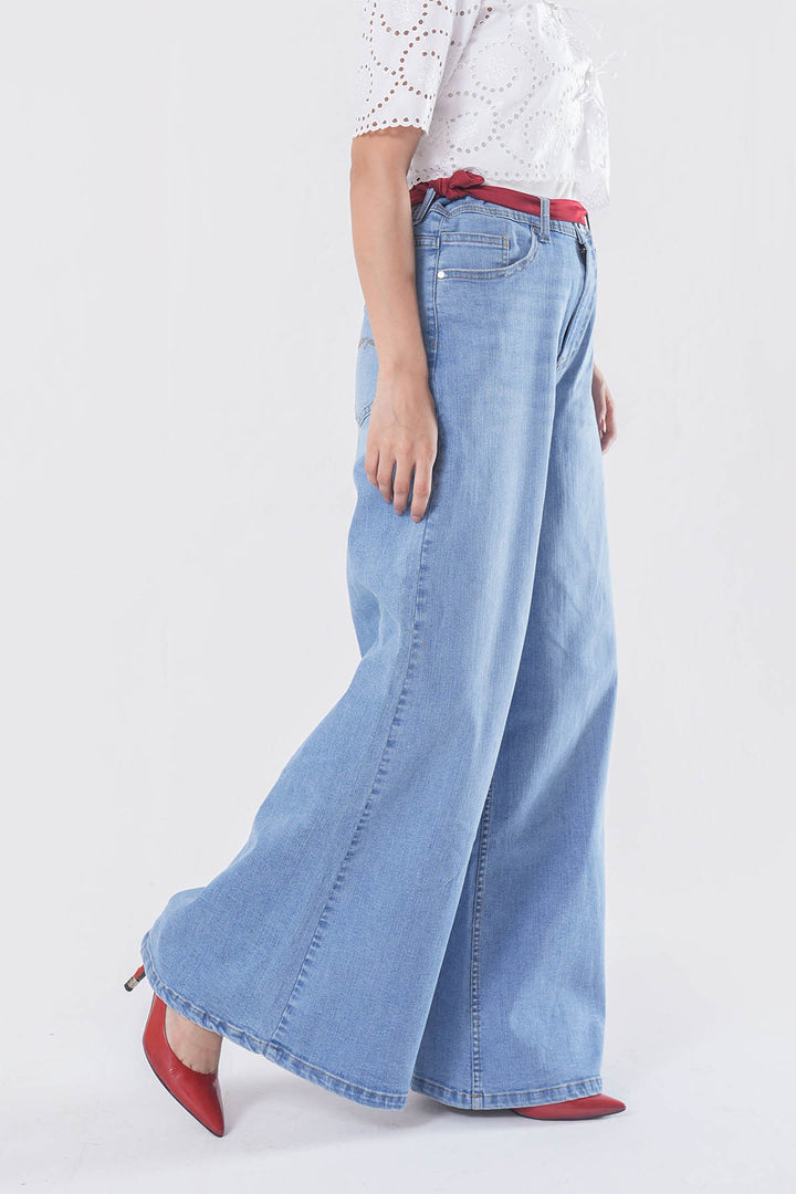Wide Leg Stretchable Denim