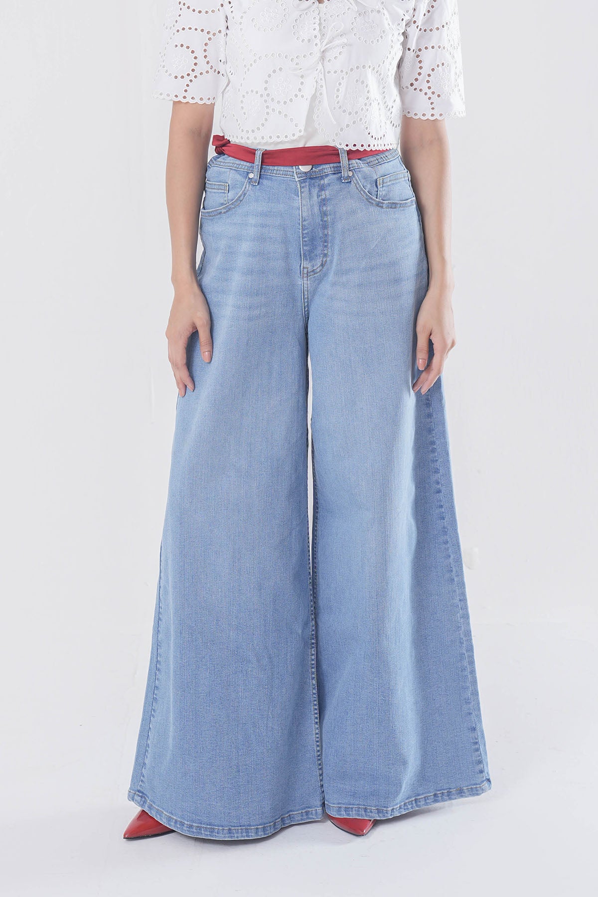 Wide Leg Stretchable Denim