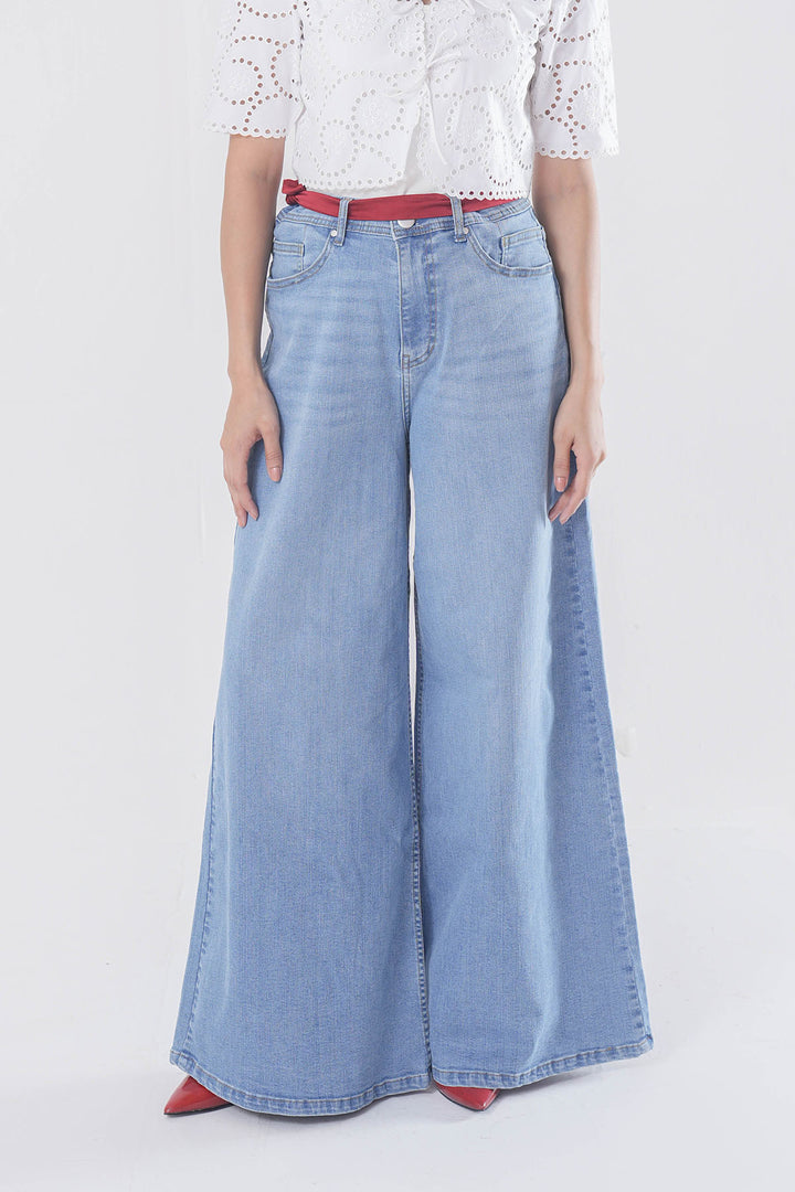 Wide Leg Stretchable Denim