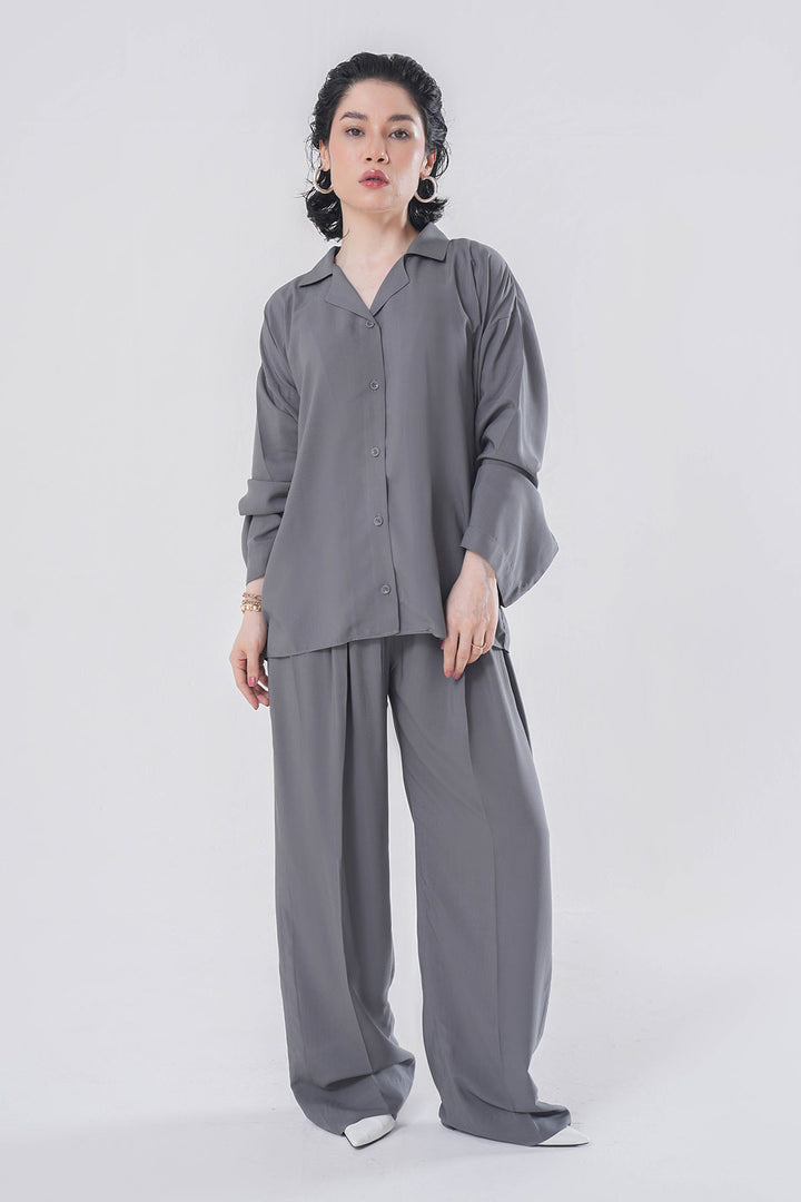 GREY CUBAN CO-ORD SET