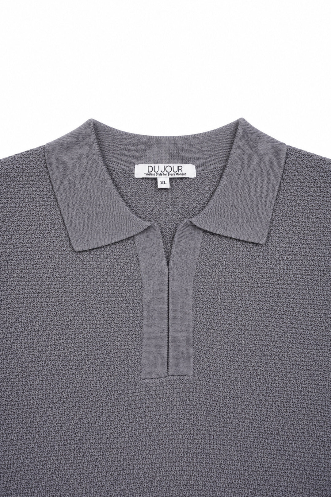 V Neck Knitted Men Polo Shirt