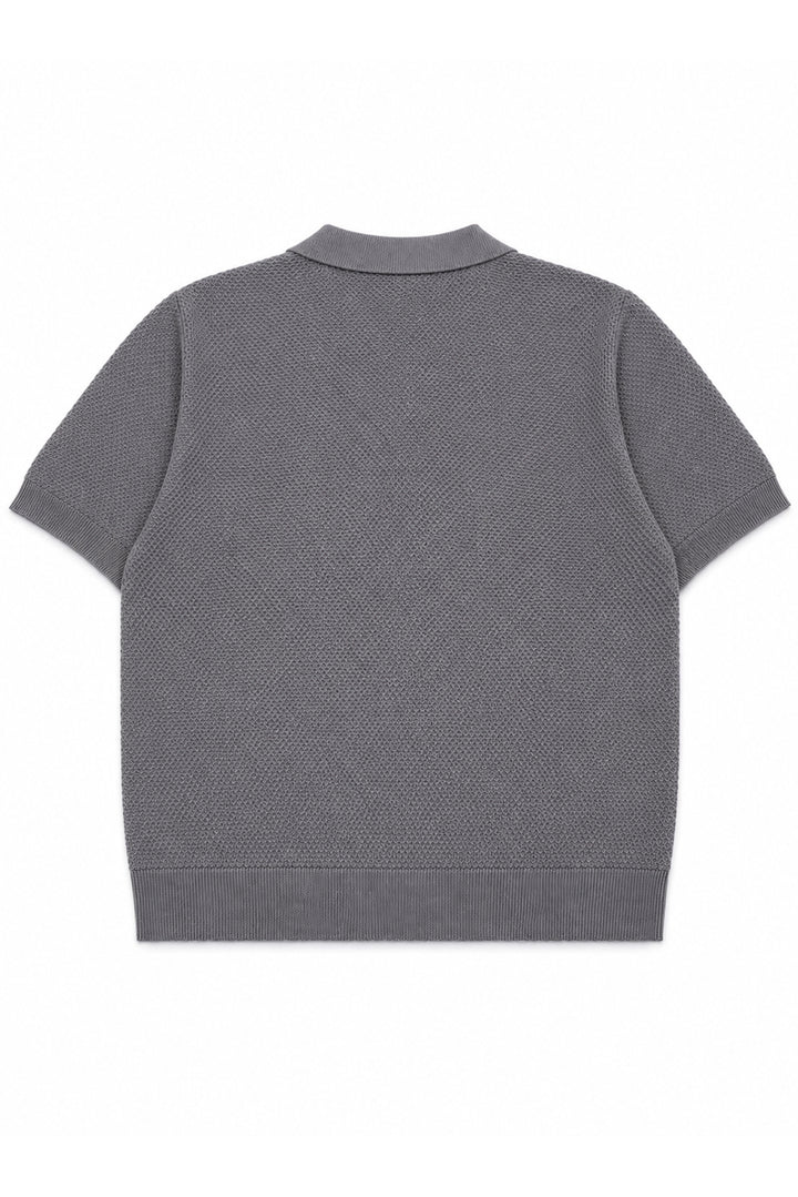 V Neck Knitted Men Polo Shirt
