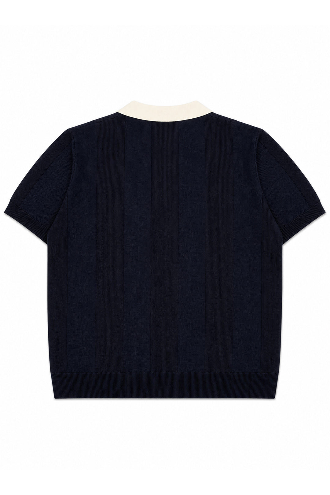 Contrast Zipper Knitted Men Polo Shirt