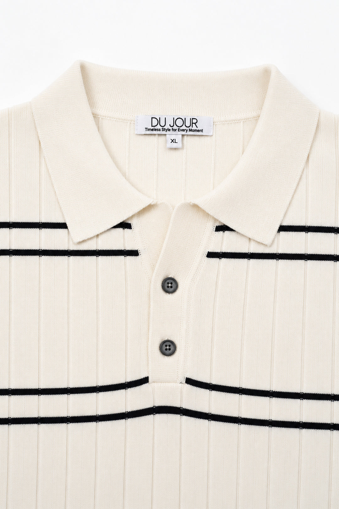 Striped Button Down Women Polo Shirt