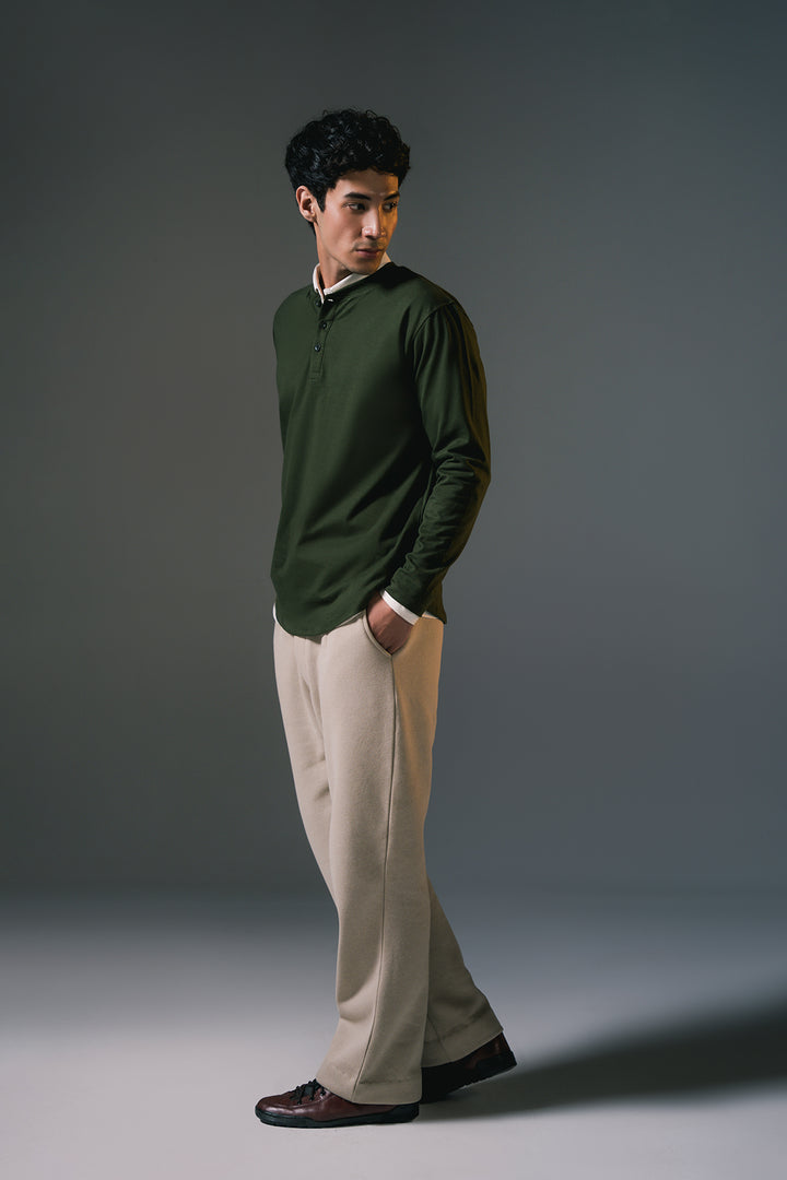 Henley Shirt | Olive Green