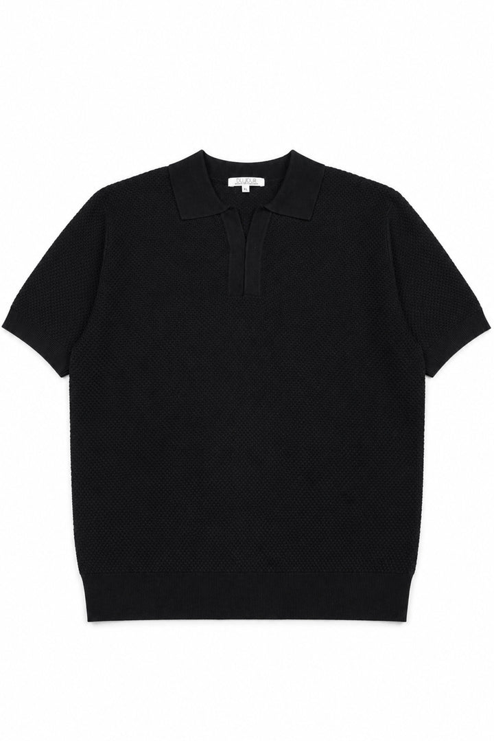 V Neck Knitted Men Polo Shirt