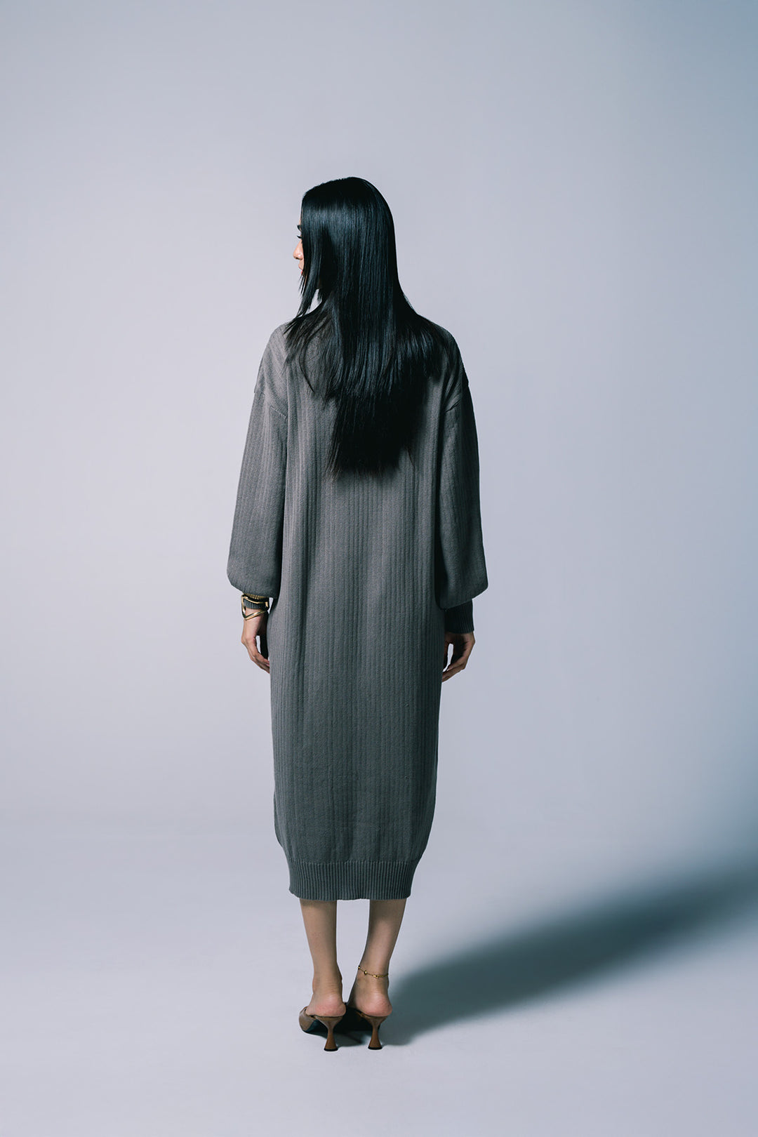 High Neck Dress | Grey