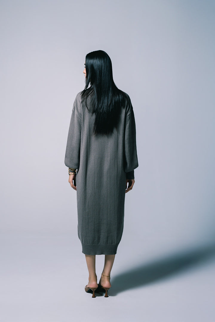 High Neck Dress | Grey