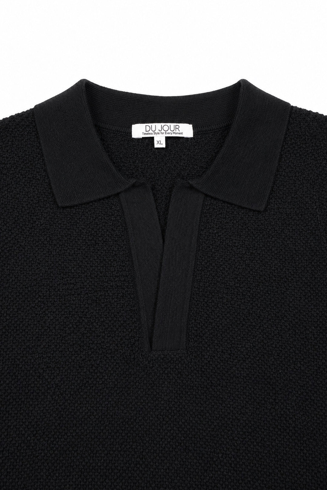 V Neck Knitted Men Polo Shirt