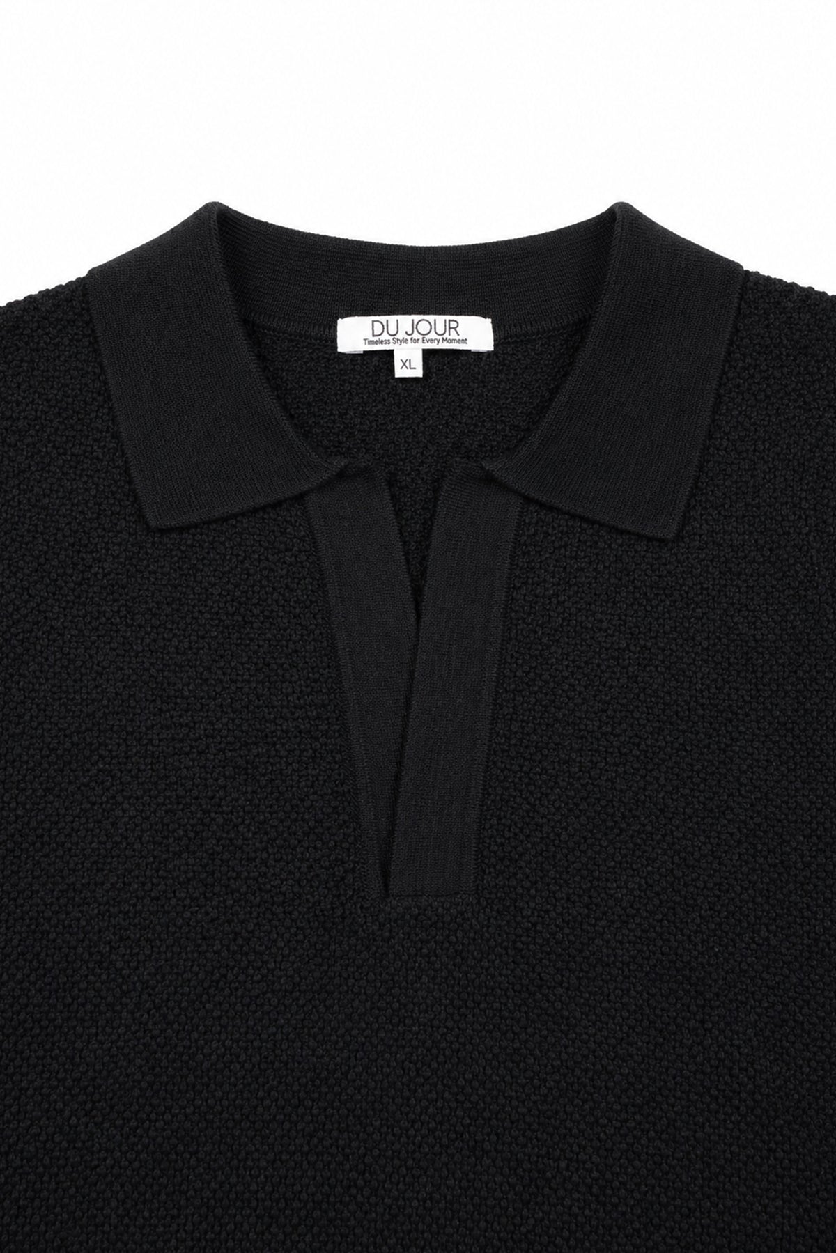 V Neck Knitted Men Polo Shirt