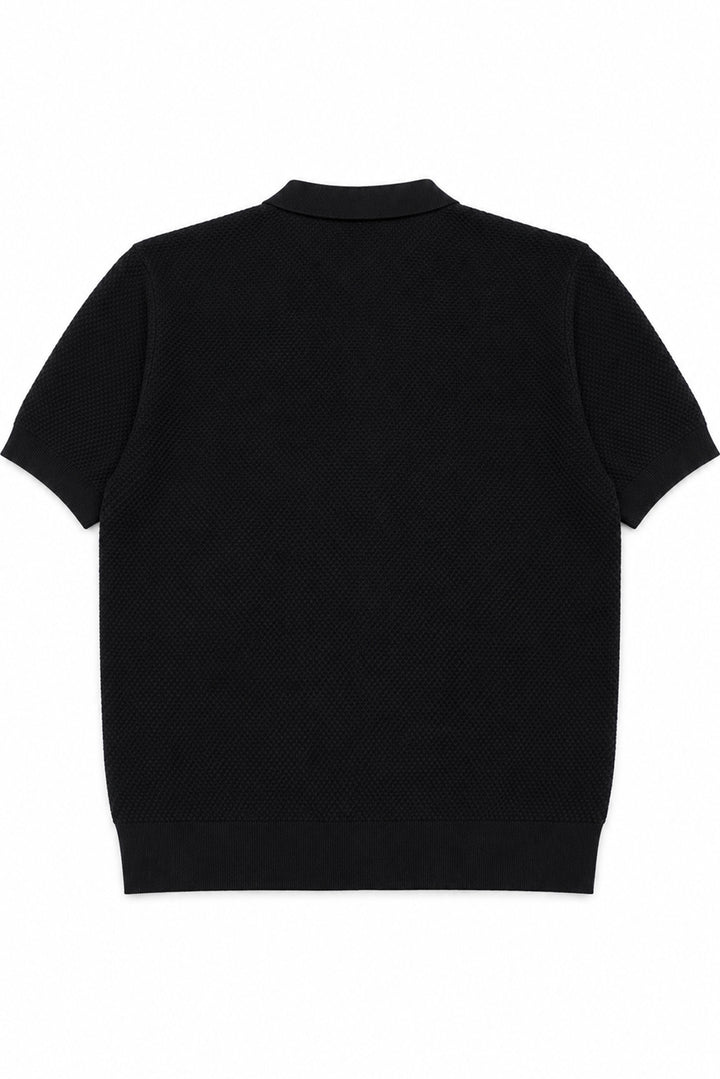 V Neck Knitted Men Polo Shirt