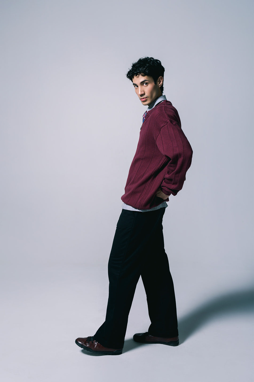 Zipper Polo | Maroon