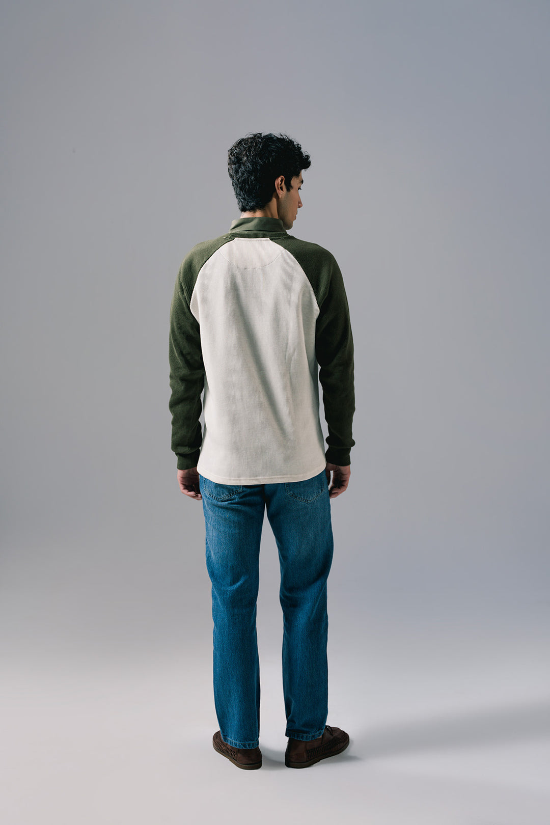 Raglan Shirt | Olive & Cream