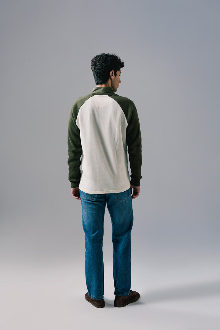 Raglan Shirt | Olive & Cream