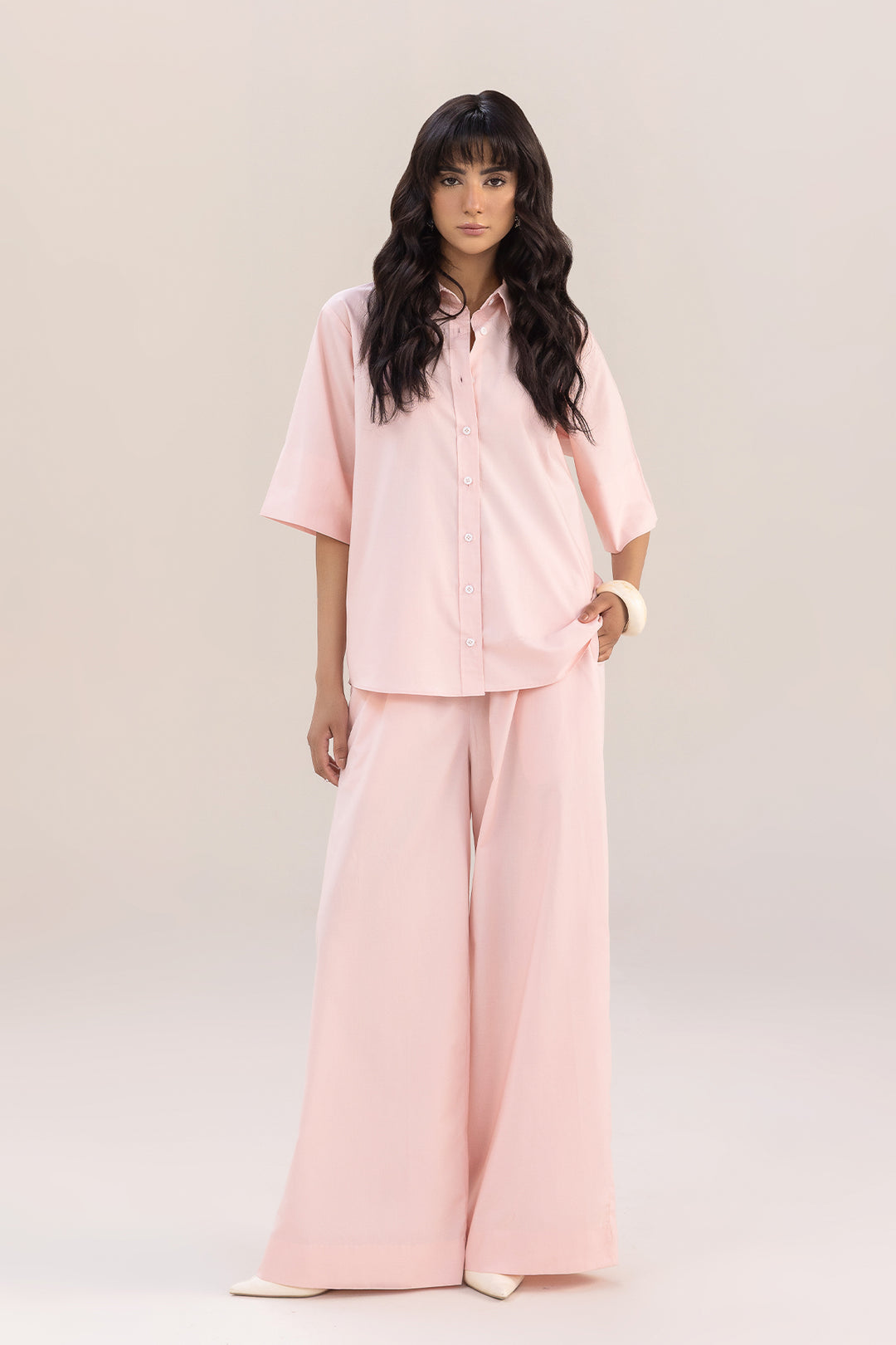 Powder Pink Button Down Shirt