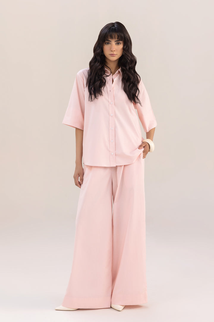 Powder Pink loose-fit trousers
