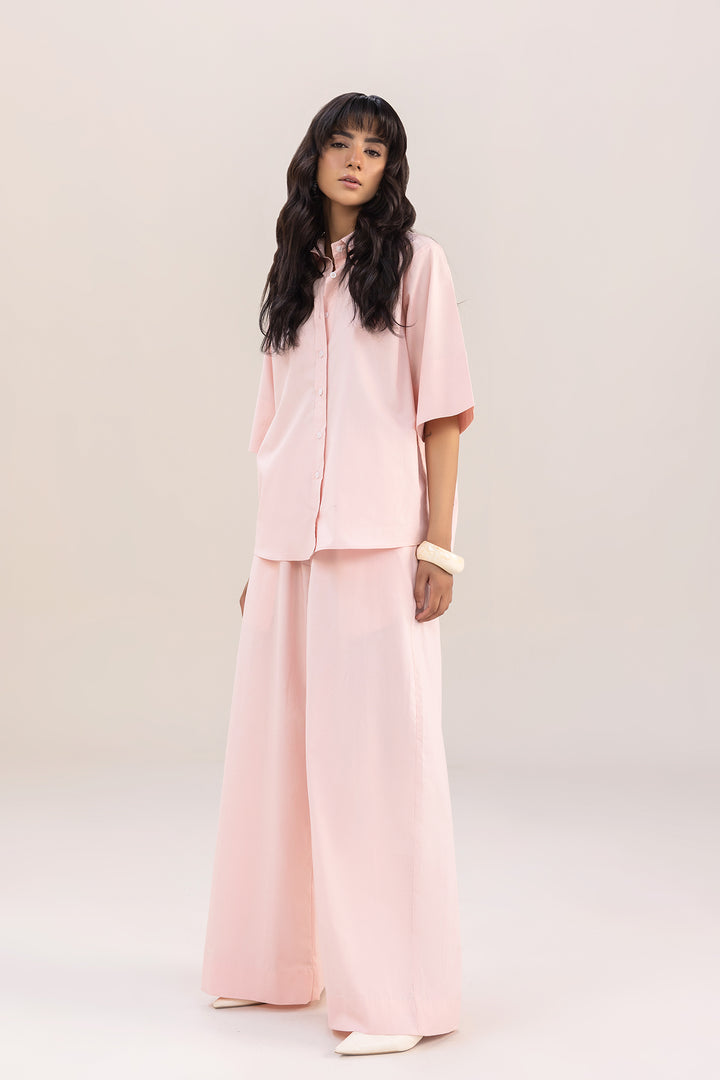 Powder Pink loose-fit trousers