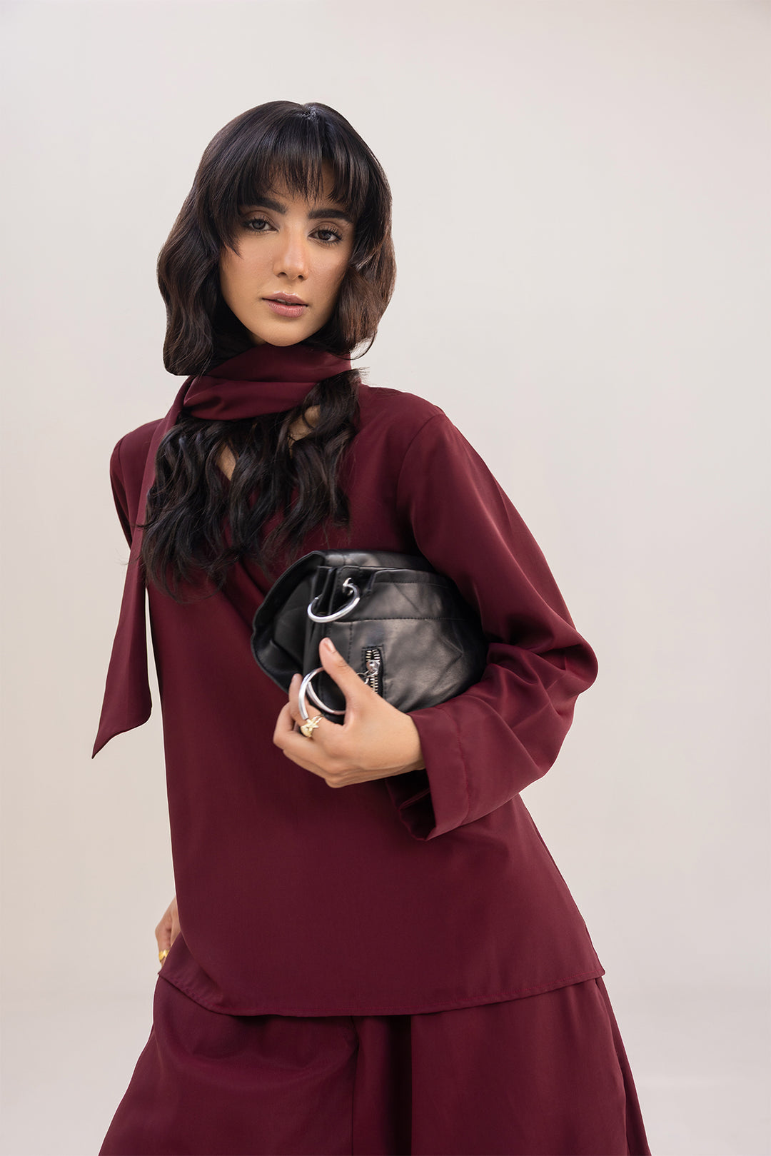 Maroon Tie Top