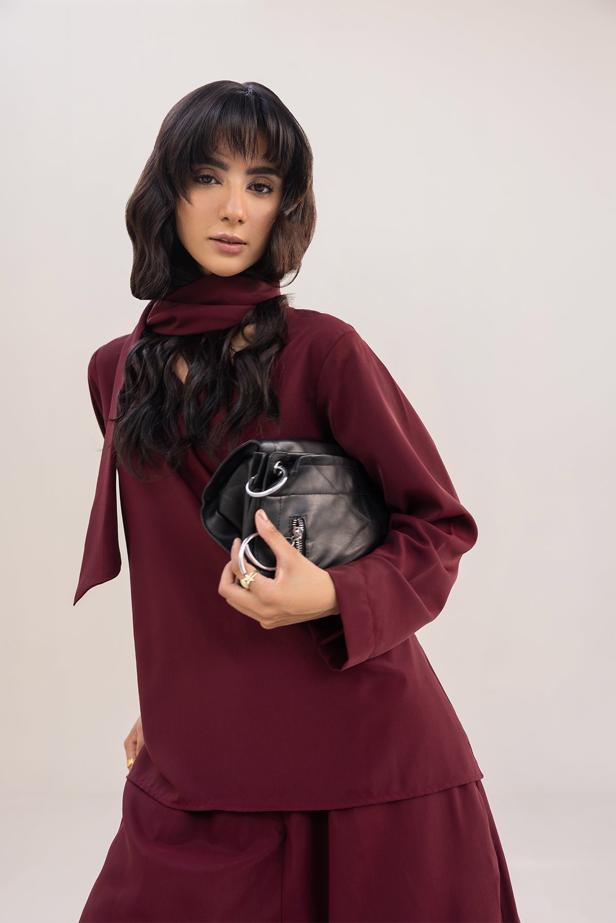 Maroon Tie Top