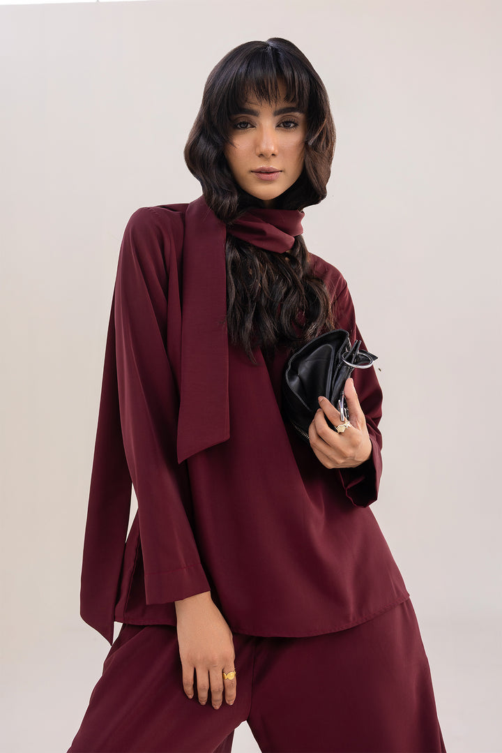 Maroon Tie Top