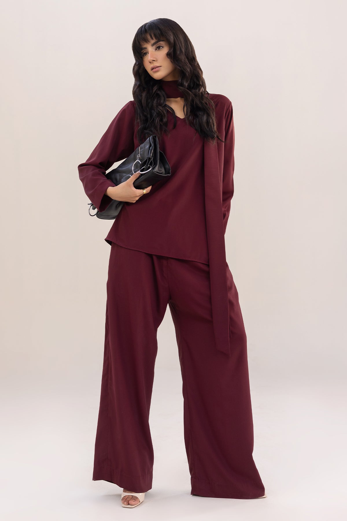 Maroon Tie Top