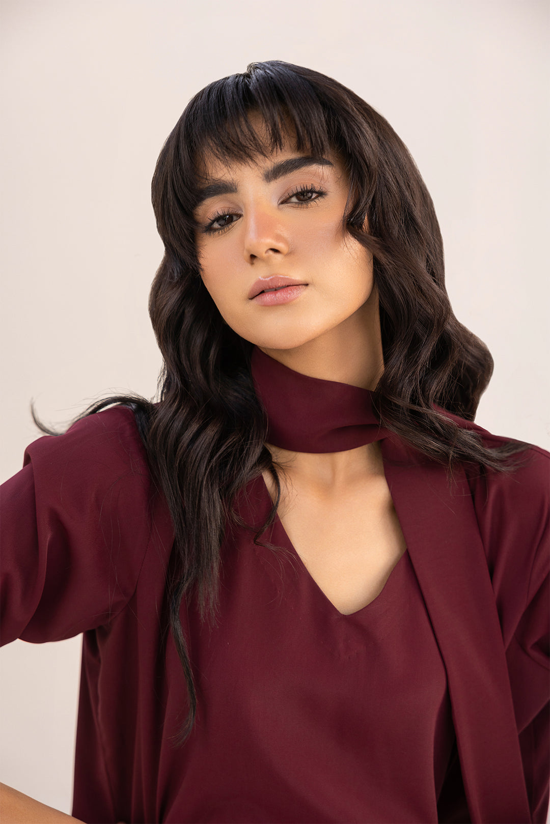 Maroon Tie Top