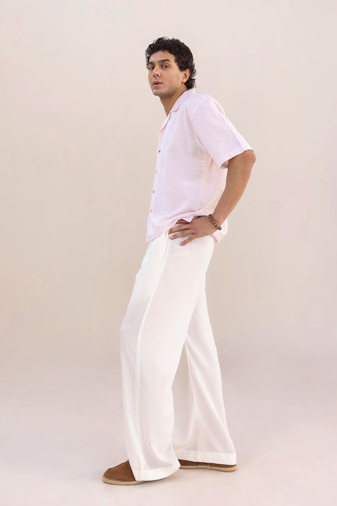 Soft Linen White Trousers