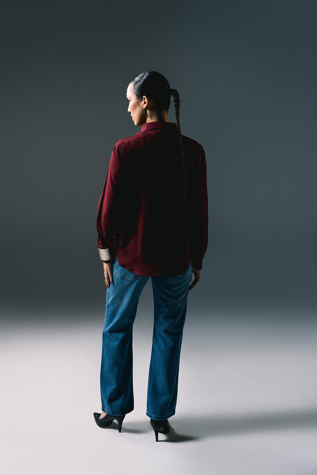 Button down shirt | Maroon