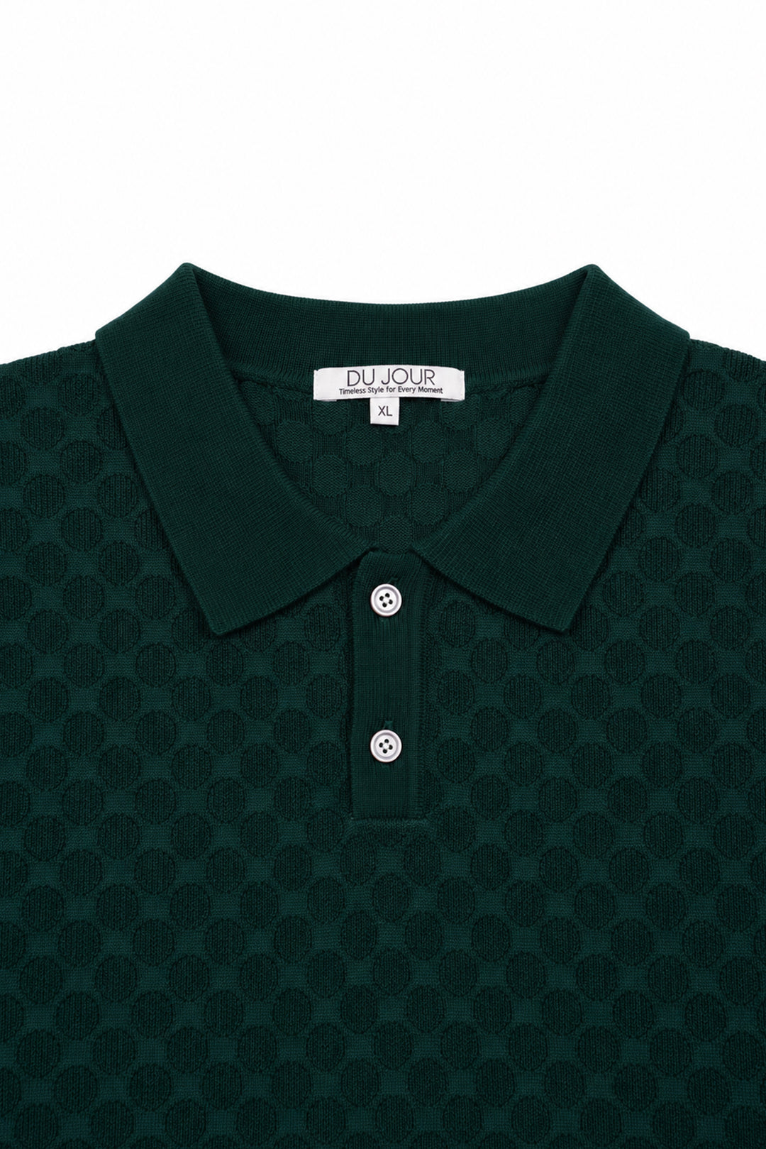 Striped Button Down Knitted Men Polo Shirt