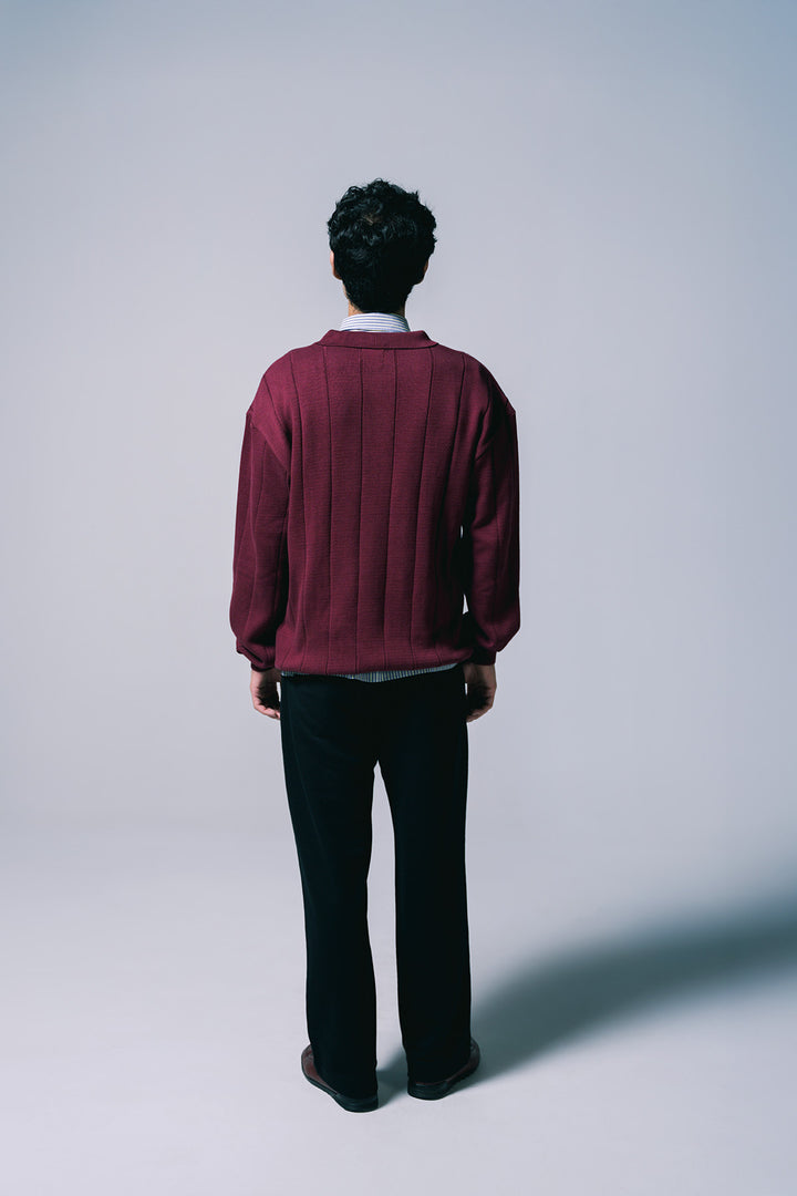 Zipper Polo | Maroon