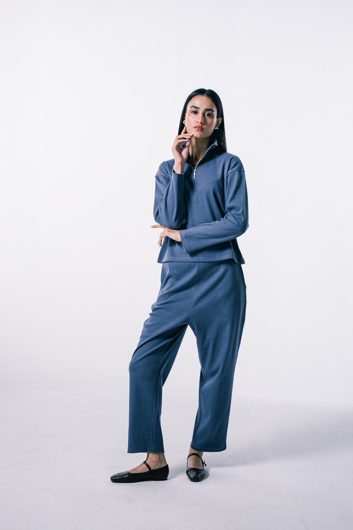 Ribbed Coord set | Blue