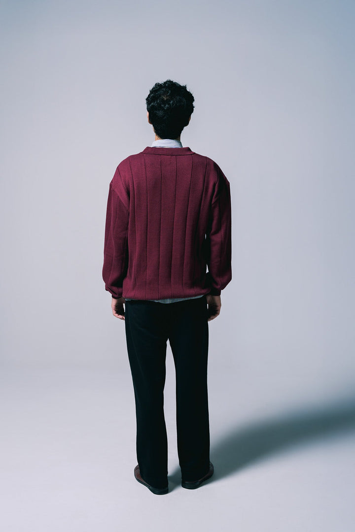 Zipper Polo | Maroon