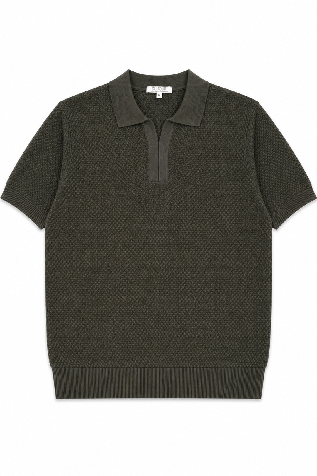 V Neck Knitted Men Polo Shirt