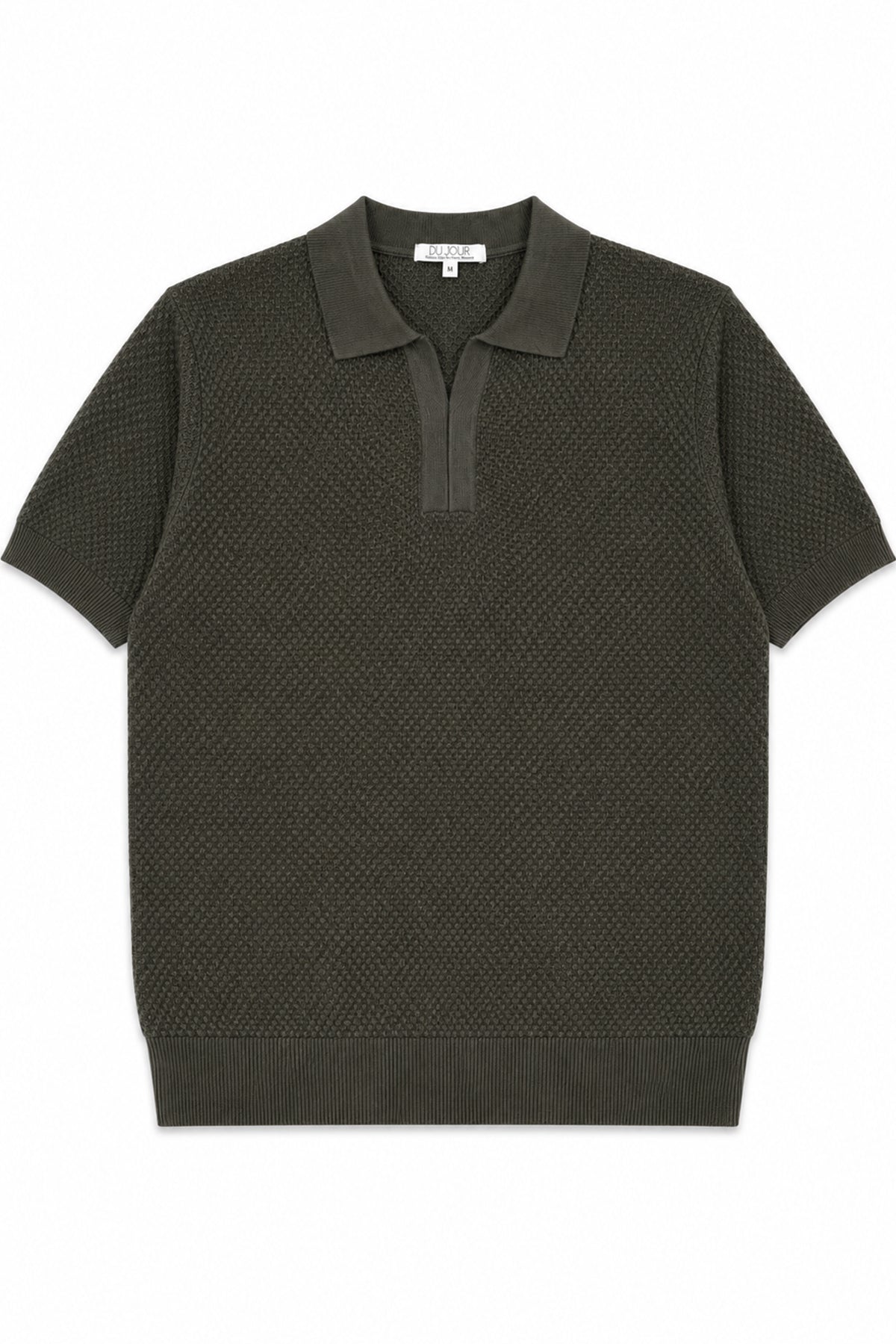 V Neck Knitted Men Polo Shirt