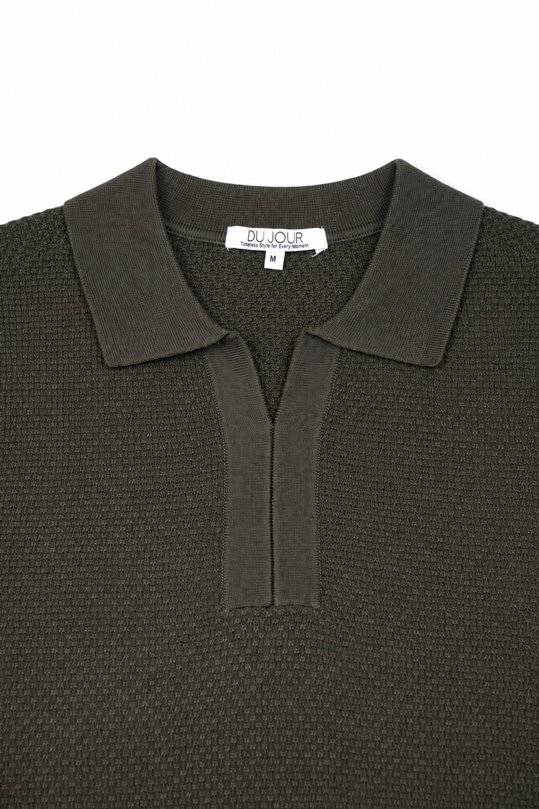 V Neck Knitted Men Polo Shirt