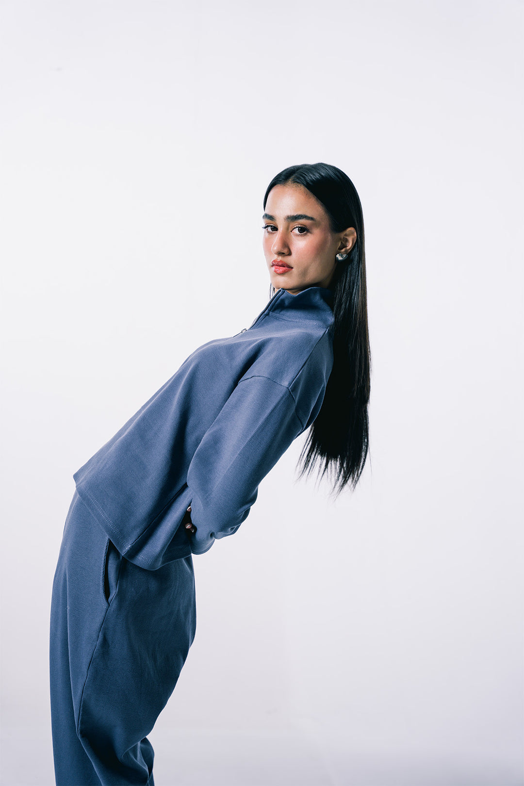 Ribbed Coord set | Blue