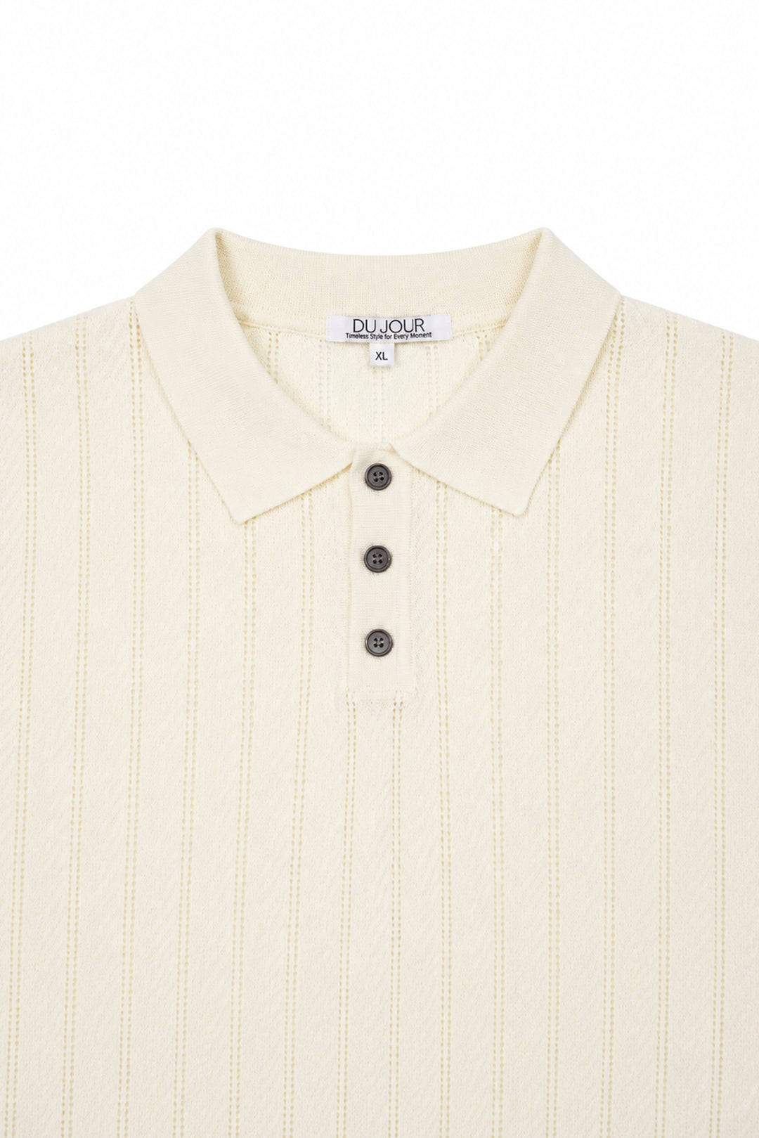 Knitted Button Down Men Polo Shirt