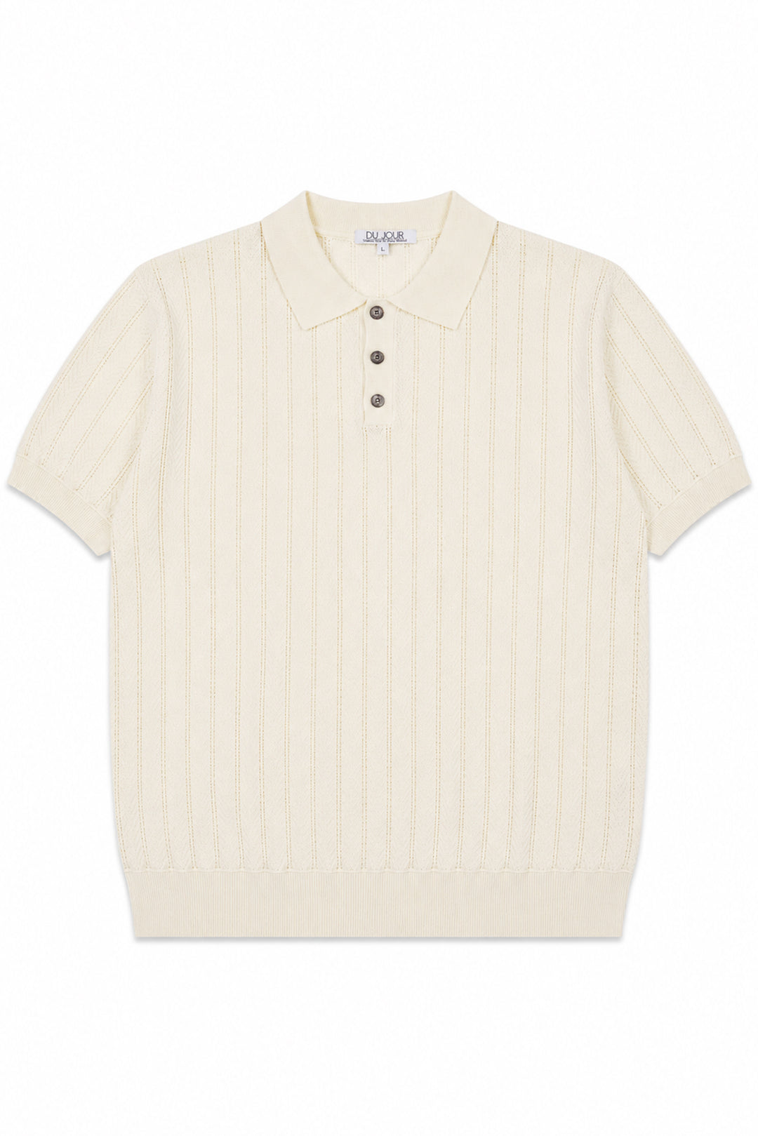 Knitted Button Down Men Polo Shirt
